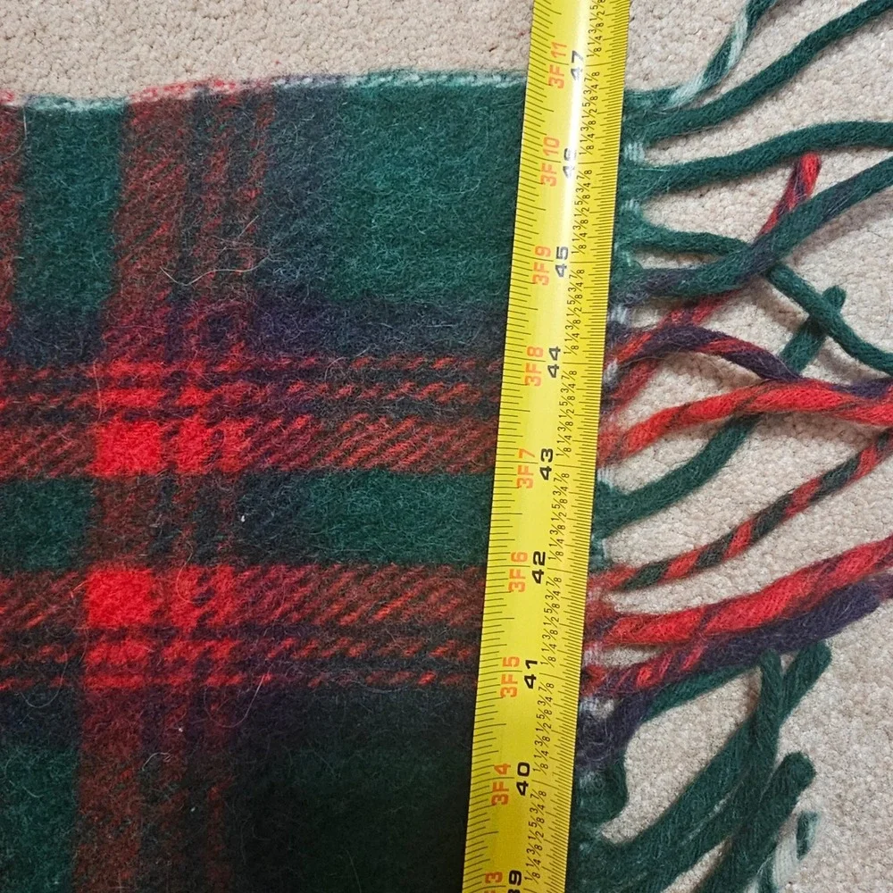 Vintage 40s 50s Horner Wool Stadium Blanket 58x47 Throw Tartan Plaid Michigan
